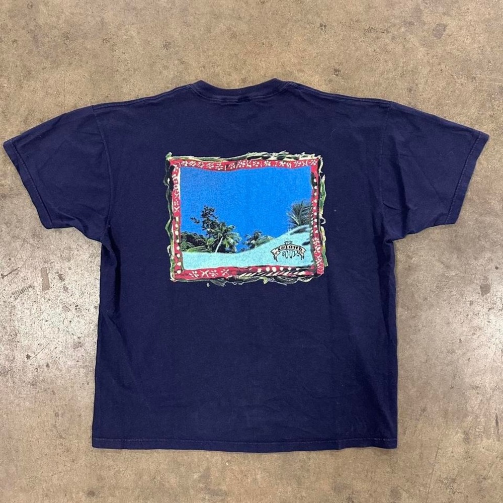 Vintage 90s "The Island Soul" Surfer Style Graphic T-shirt Size XL